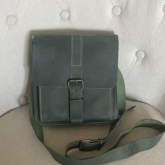 Green Leather Bag - Picture 1 of 5